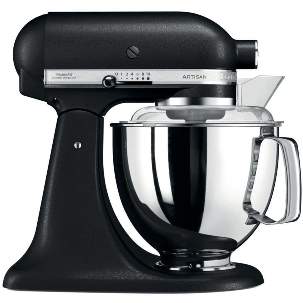 KitchenAid 5KSM175PSEBK, Gusseisen Schwarz Küchenmaschine Artisan, 4.8L